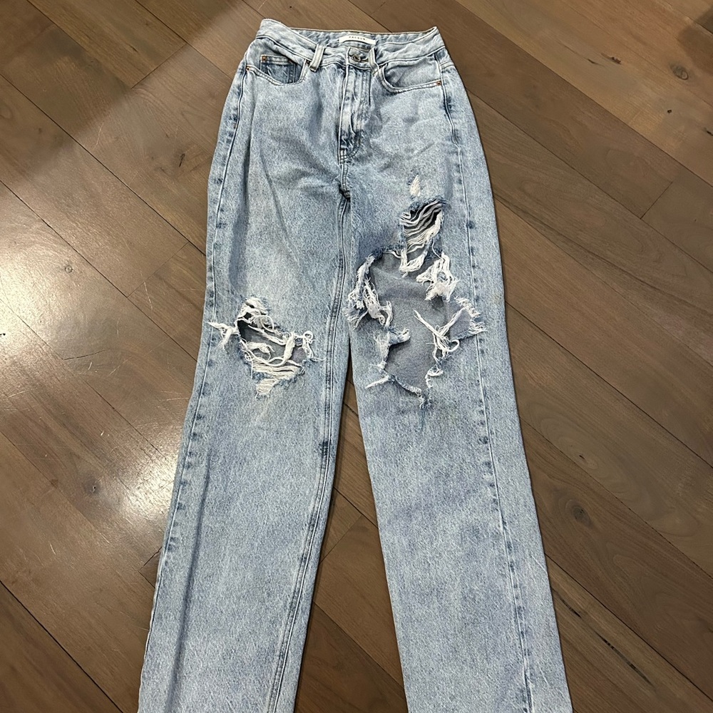 Distressed Light Blue Women's Jeans